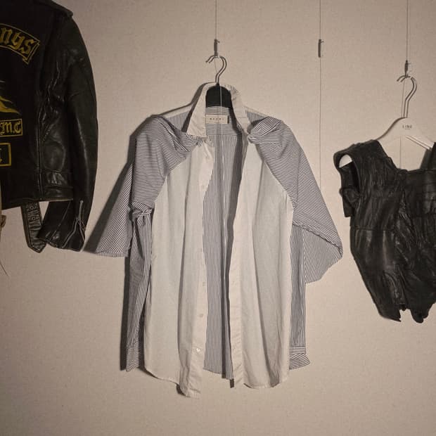 Marni double rayered stripe shirt