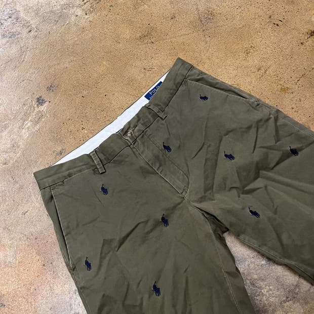 [정품] 폴로 랄프로렌 올오버 포니 바지 카키 b17