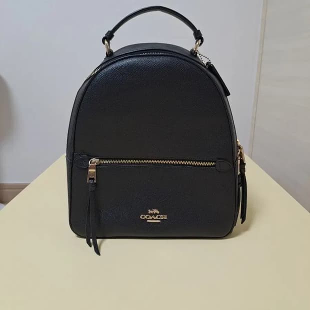 코치 검정 가죽 백팩 Coach
