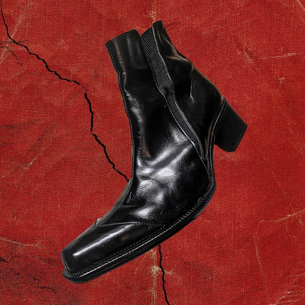 Alfredo bannister 롱 스퀘어 토 액조틱 밴딩 부츠 265