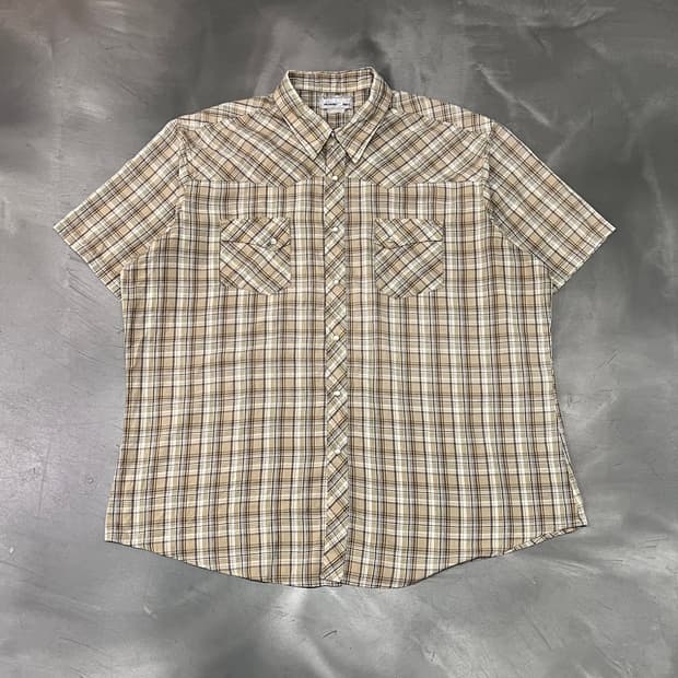  랭글러 체크 웨스턴 하프 셔츠 y16434