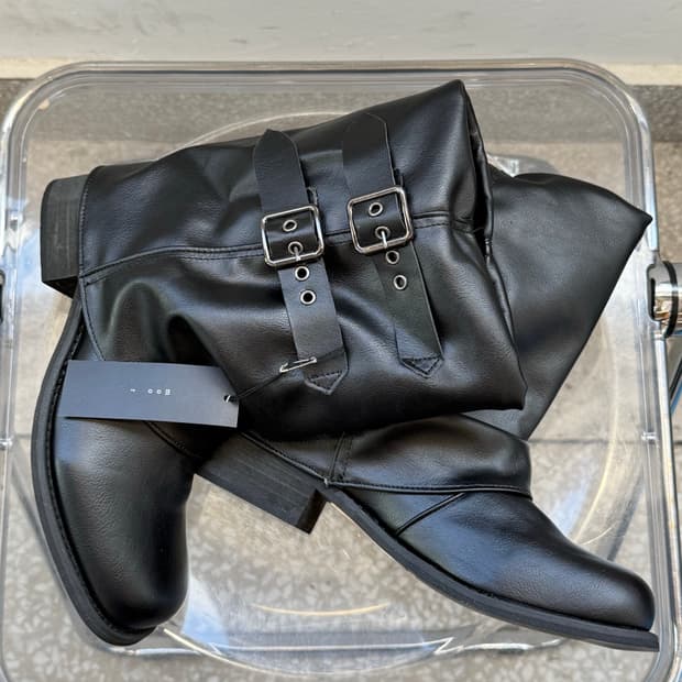 Vintage Black Leather Boots