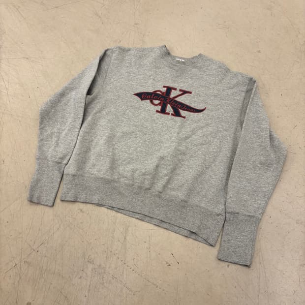 캘빈클라인 빅로고 그레이 맨투맨