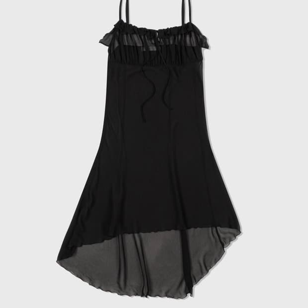 로클 sheer layered dress