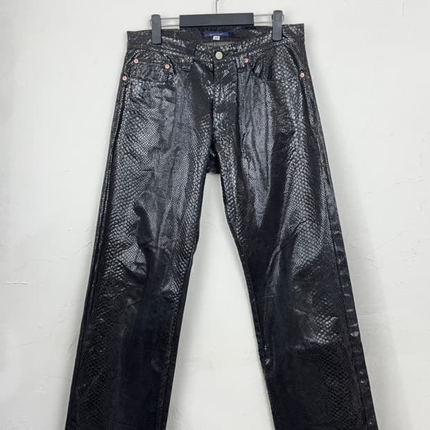00s Japan snake pattern coated pants 31~