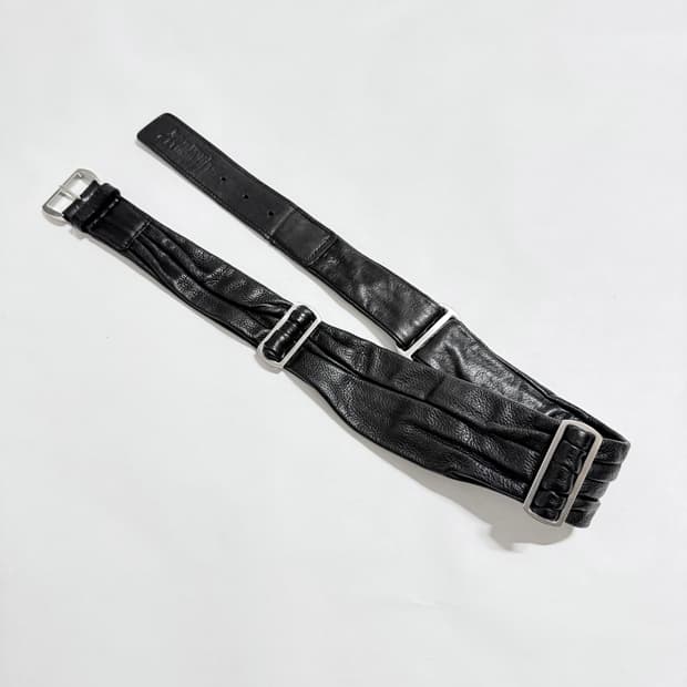 90‘s 장폴고티에 아카이브 플리츠 레더 벨트 