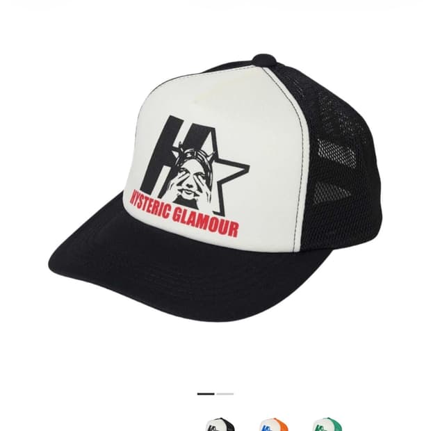히스테릭글래머 스타 이블 메쉬 캡 블랙