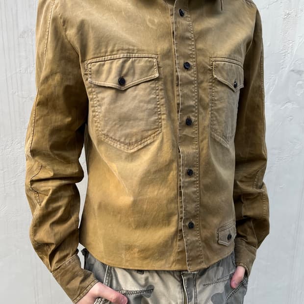 갈리아노 더티 오일왁스 셔츠 자켓