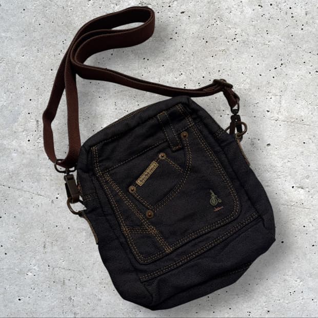 빈폴 빈티지 데님 미니 크로스백