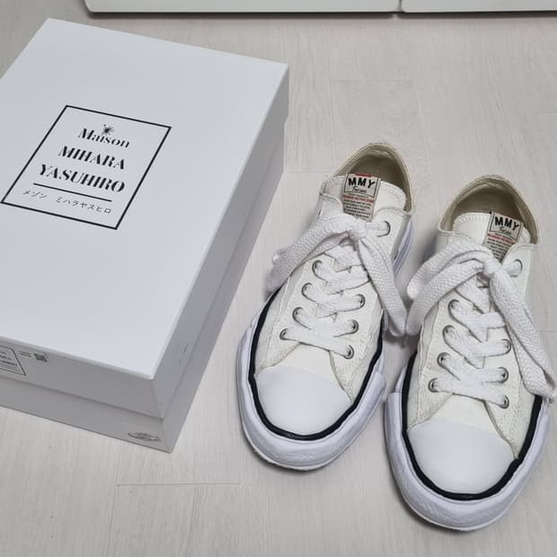 메종미하라야스히로 피터슨 OG솔 캔버스 로우 스니커즈 44