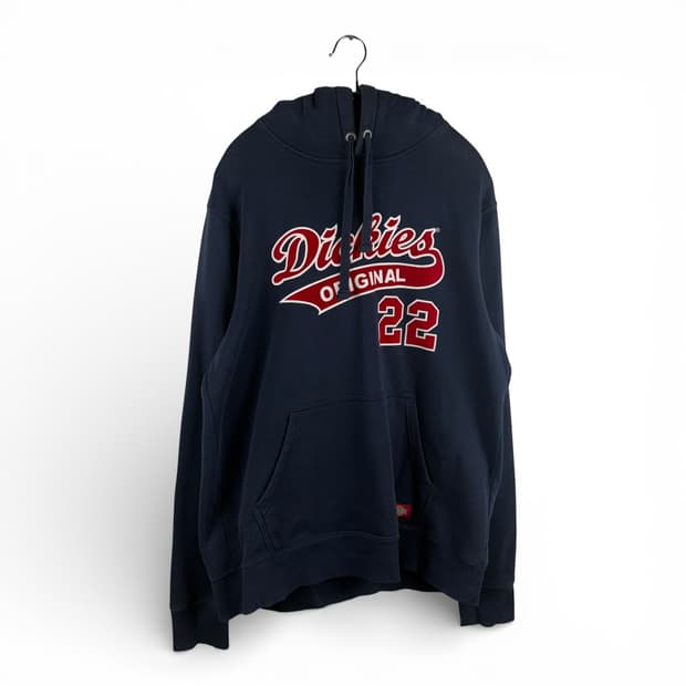L) 디키즈 벨벳로고 후드 티 네이비