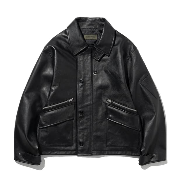 유니폼브릿지 리얼 레더 MK3 자켓 블루종 XL 블랙 105 110