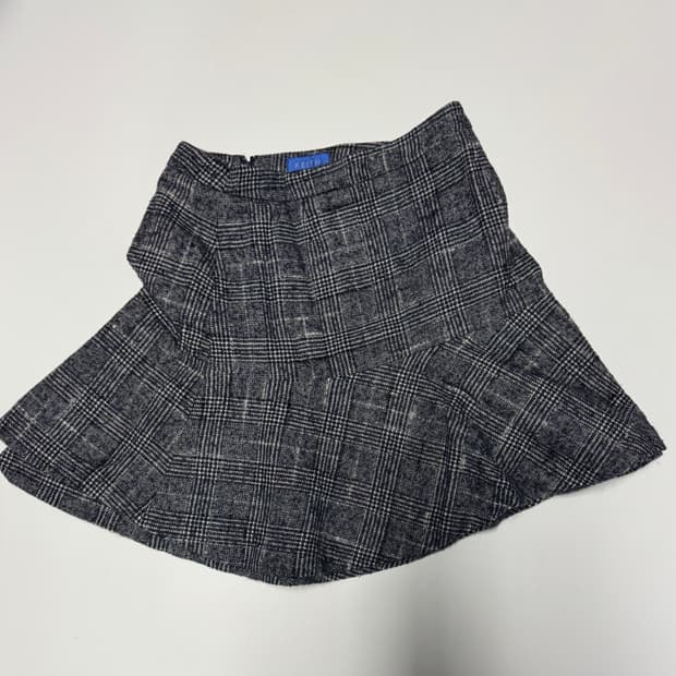 여성 키이스 KEITH 울 혼방 체크 플레어 스커트 29.9인치