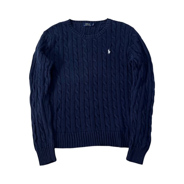 95 폴로 랄프로렌 꽈배기 네이비 니트