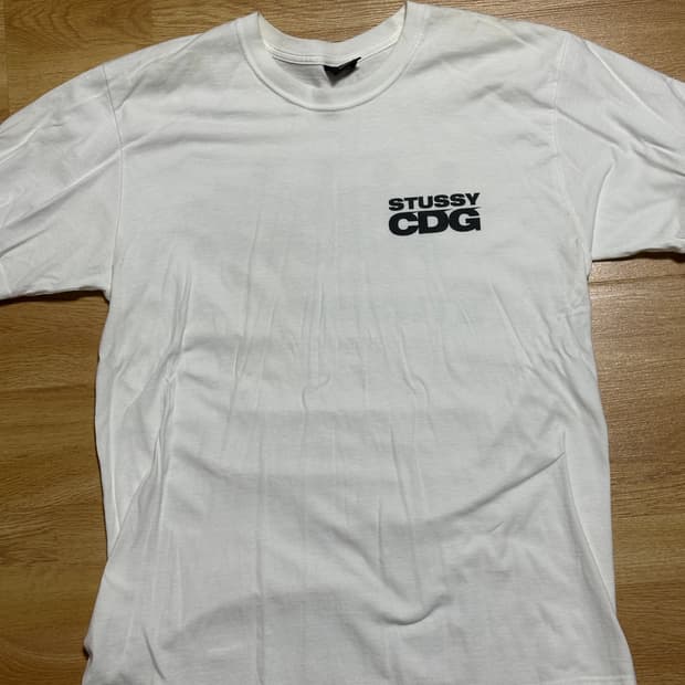 Stussy x CDG Surfman T-Shirt White