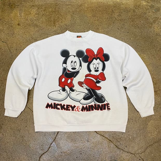 레어 90s Made in USA 빈티지 디즈니 미키마우스 맨투맨