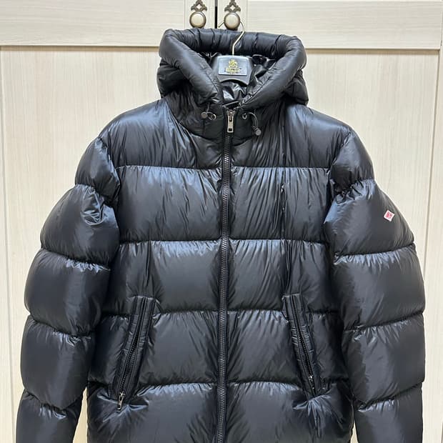 [L] 단톤 화이트 구스 다운 나일론 태프터 후드 다운 패딩 자켓
