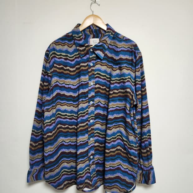 아메리칸빈티지USA 물결 패턴 셔츠 L - S207