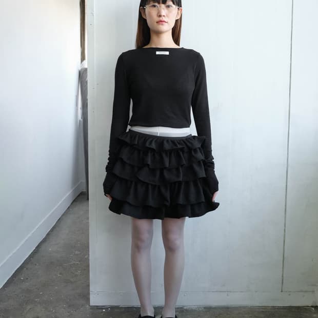 순지 헤비 플레어 스커트