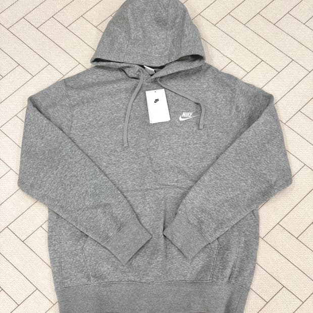 (L,XL,2XL/새상품)나이키 NSW 클럽 플리스 후드티 티셔츠 그레이