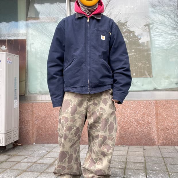 칼하트 j01(48)  디트로이트자켓 네이비컬러