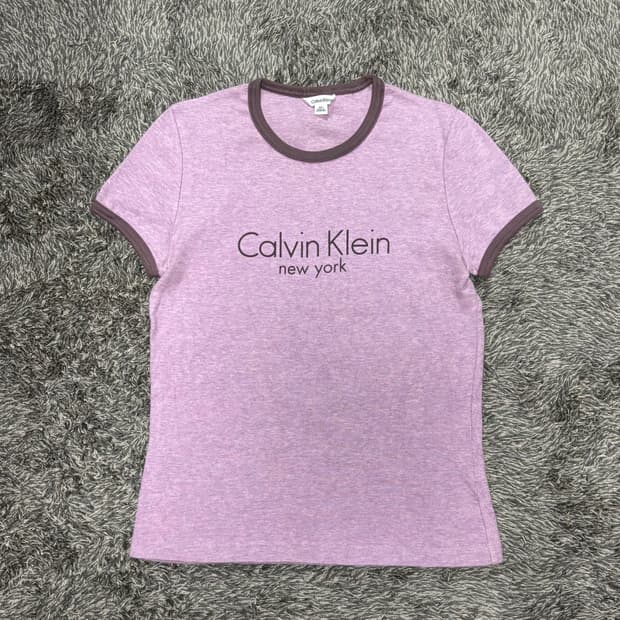 Calvin klein 캘빈클라인 로고 슬림핏 링거티셔츠