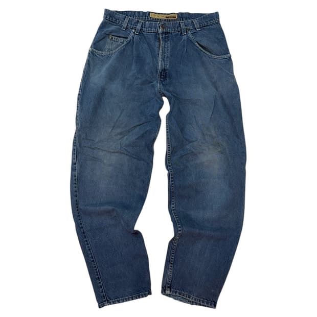 [36X32] 90s 리바이스 실버탭 초판 와이드 배기진 블루