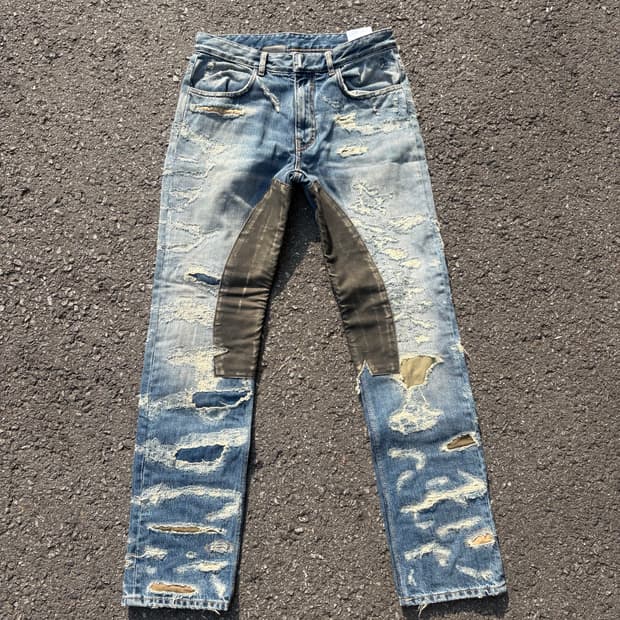 지방시 몰스킨 디스트레스드 데님