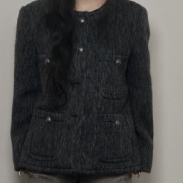 구해요) 카키포인트 앤티크 울 자켓 챠콜 