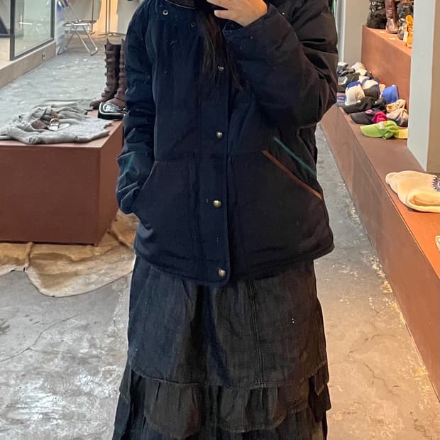 폴로 랄프로렌 가죽패치 다운 퀄팅 패딩 자켓 H630