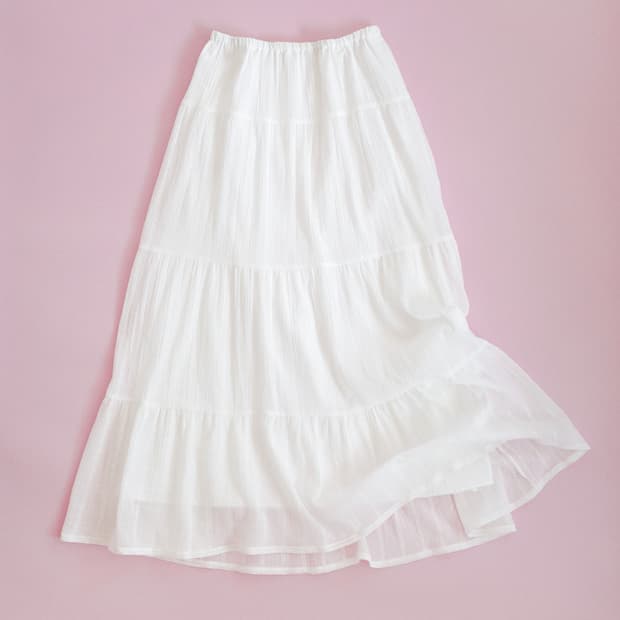 모데스트무드 Hippie Girls Skirt (white)