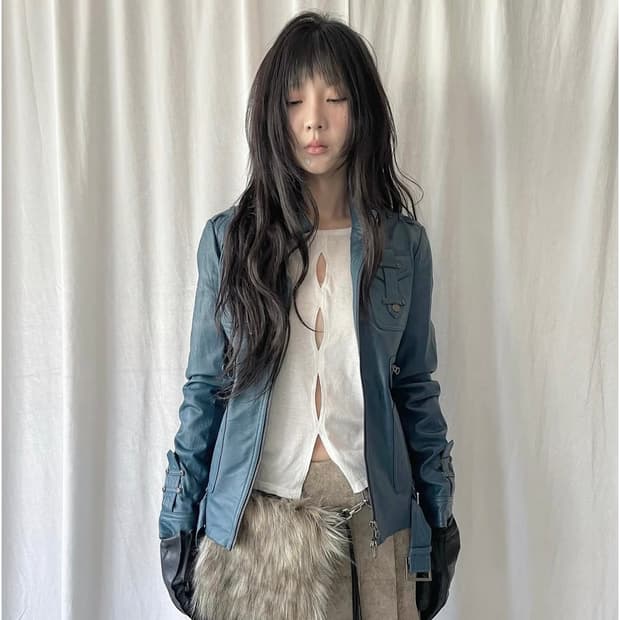 파예 Faye _White cut-out long sleeve top
