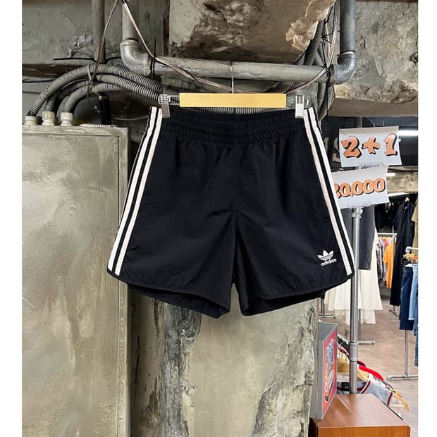 아디다스 밴딩 하프 팬츠 블랙 M #csz4003
