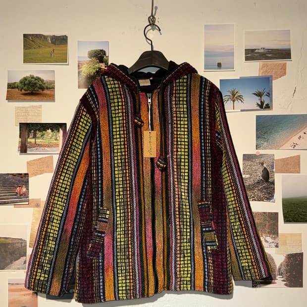 히피 후드 자켓