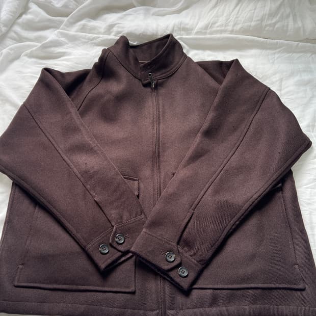 프릭스스토어 다크브라운컬러 헤링턴 블루종 자켓 