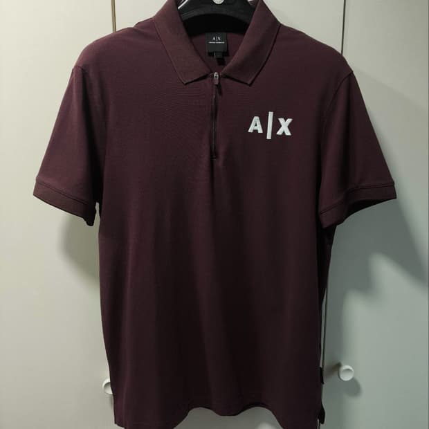 L 알마니 익스체인지 카라넥티셔츠 반팔