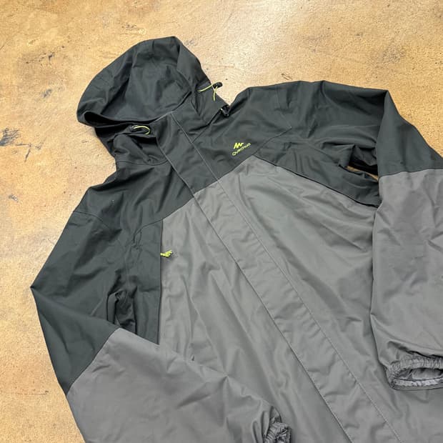 [정품] 데카트론 바람막이 자켓 블랙 회색 b15