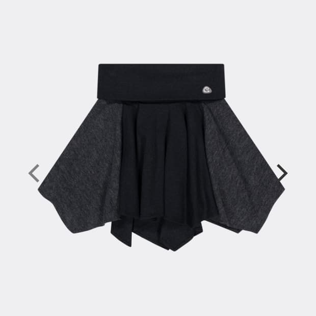 코이세이오 폴딩 언발란스 스커트 차콜