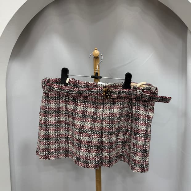 미우미우 치마 체크 스커트 38사이즈 