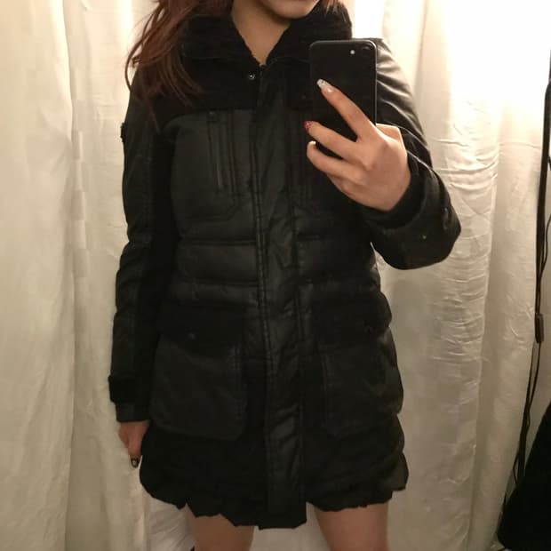 Guess 게스 고스펑크 레더 무스탕 자켓