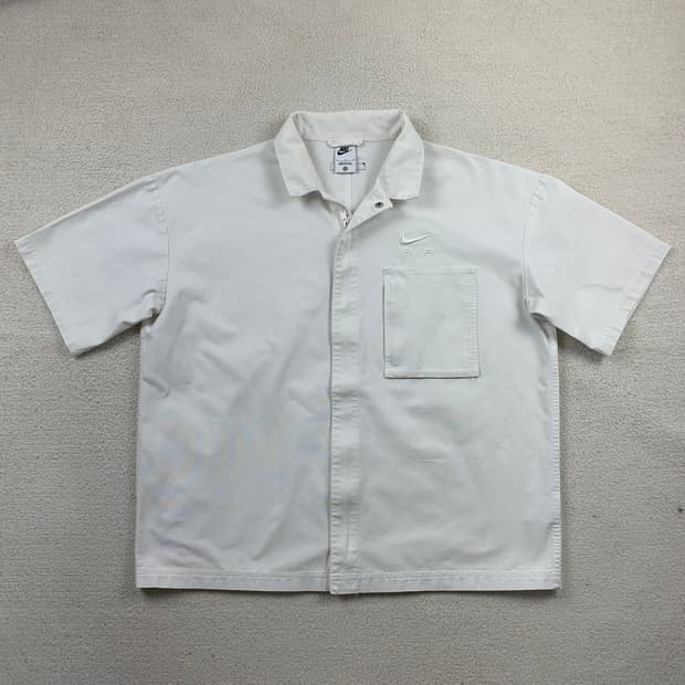 나이키 에어 스우시 코튼 오버 하프셔츠 화이트