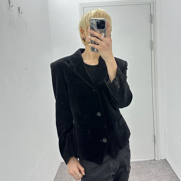 Y’s bis Cropped Velvet Jacket