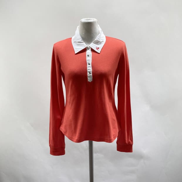 르꼬끄골프 여성카라긴팔티셔츠 레드 S