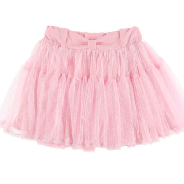 구해요) 샤키리 폴카 도트 튤 스커트 핑크