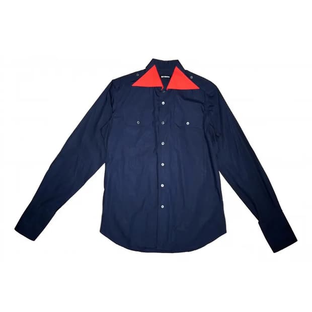 raf simons double collar shirt