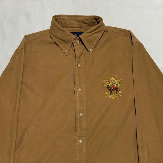 M 폴로랄프로렌 코듀로이 크레스트 엠브로이디드 셔츠