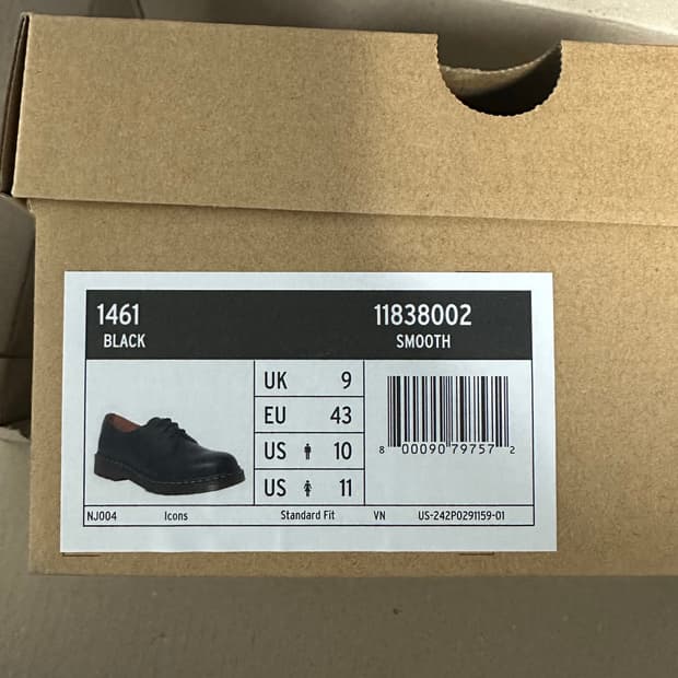 닥터마틴 1461 스무스 블랙