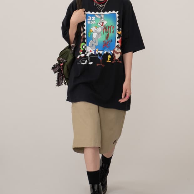 90's Bugs Bunny made in U.S.A. 빈티지반팔 티셔츠