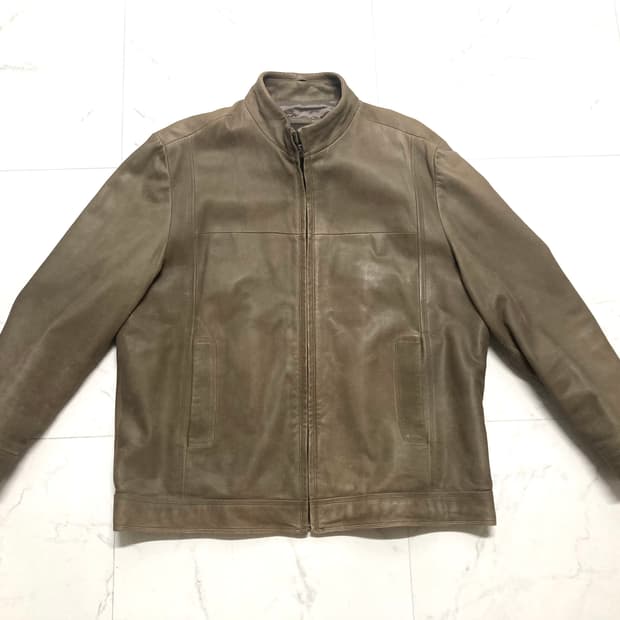 90s 생미셸 염소가죽 리얼 레더 자켓 100-105