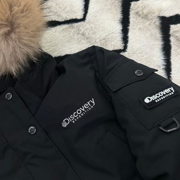 [M]디스커버리 마운틴쿡 구스 다운 숏패딩/블랙